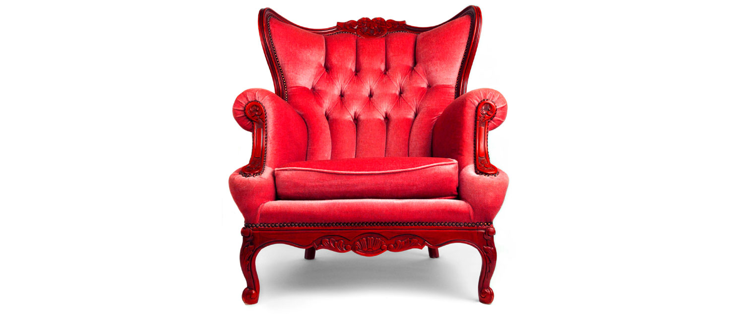 red armchair